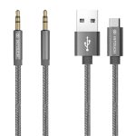 INTOUCH SILV TYPE C BRAIDED CBL